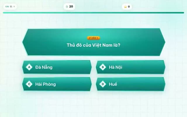 Minh họa trò chơi Nghe và chọn trên PlayNha