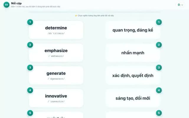 Minh họa trò chơi Nối cặp trên PlayNha